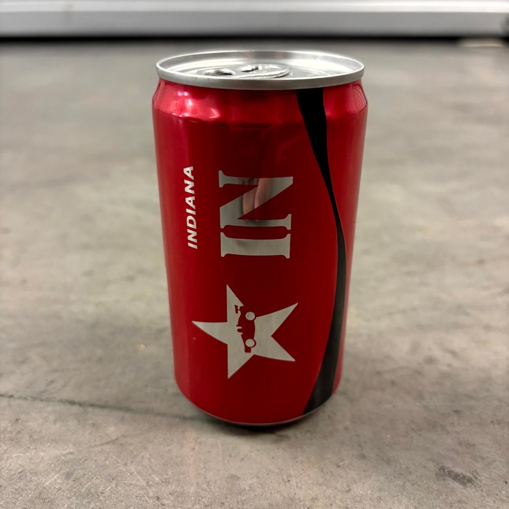 2023 Coca-Cola Zero Sugar Indiana Mini Can 7.5 oz Empty Collectible Indy Theme
